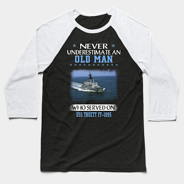 USS Truett FF-1095 Veterans Day Christmas Baseball T-Shirt by gussiemc